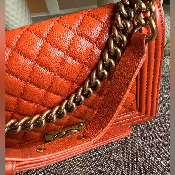 Rare Cognac Medium Chanel Boy Bag - Picture 13 of 14